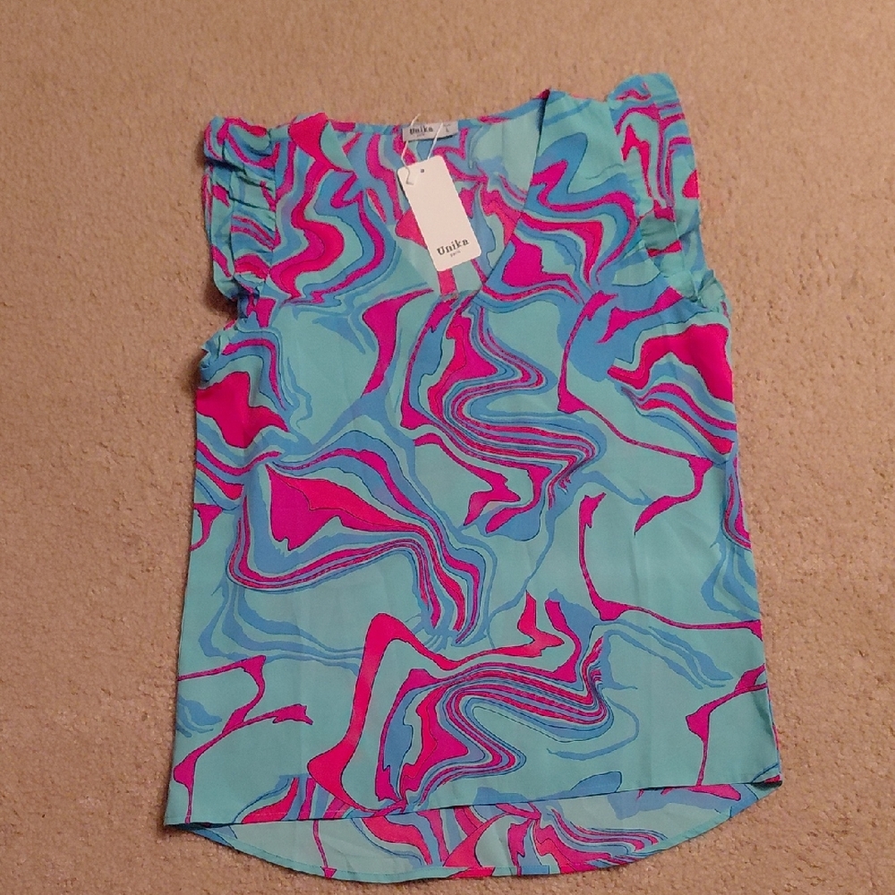 Colorful Abstract Blouse